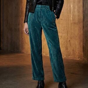 The Kooples Blue-Green Velvet Corduroy Trouser Pants | Size 1